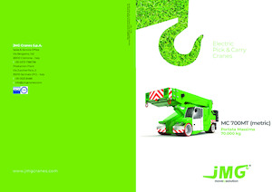 Průmyslové mobilní jeřáby JMG MC 700MT