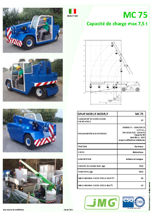 Průmyslové mobilní jeřáby JMG MC 75