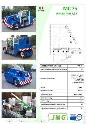 Průmyslové mobilní jeřáby JMG MC 75