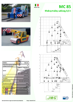 Průmyslové mobilní jeřáby JMG MC 85