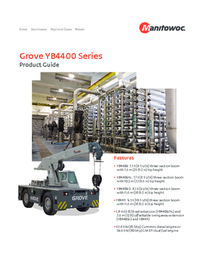Průmyslové mobilní jeřáby Grove YB4411