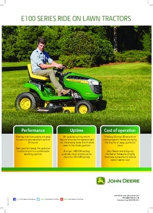 Zahradní traktory a ridery John Deere E110