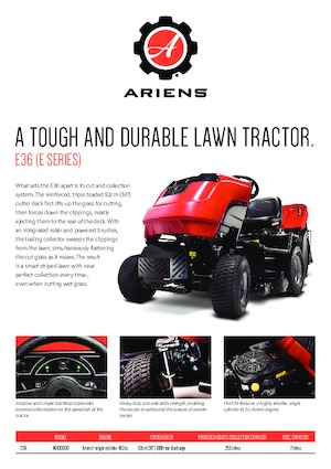 Zahradní traktory a ridery Ariens E36