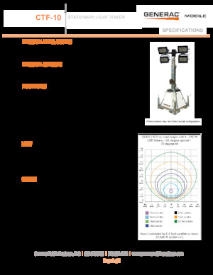 Osvětlovací věže Generac Mobile CTF 10 4x320W LED