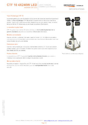 Osvětlovací věže Generac Mobile CTF-10
