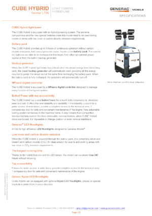 Osvětlovací věže Generac Mobile Cube Hybrid