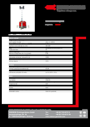 Osvětlovací věže Endress EFA 810 S4 240 Hybrid