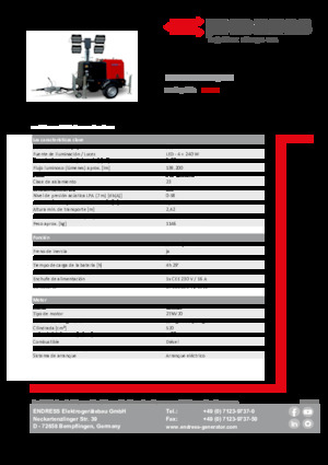 Osvětlovací věže Endress EFA 820 S4 240 Hybrid