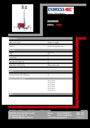 Osvětlovací věže Endress EFA 830 S6 