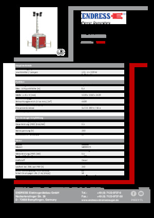 Osvětlovací věže Endress EFA 840 S4 320