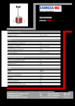 Osvětlovací věže Endress EFA 840 S4 320