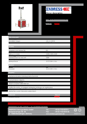 Osvětlovací věže Endress EFA 840 S4 320 PLUG-IN 