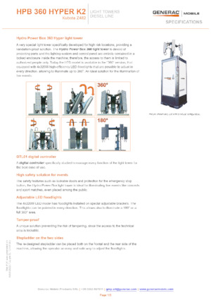 Osvětlovací věže Generac Mobile HPB 360 Hyper K2