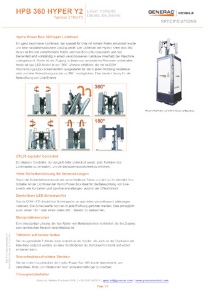Osvětlovací věže Generac Mobile HPB 360 Hyper Y2