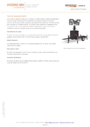 Osvětlovací věže Generac Mobile Hydro MH