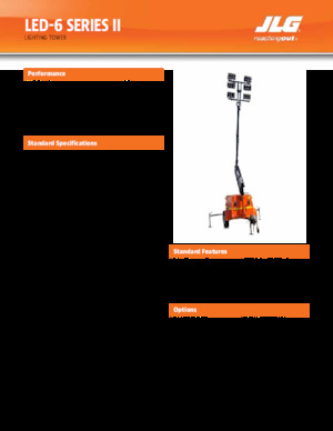 Osvětlovací věže JLG LED-6 Series II