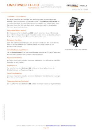 Osvětlovací věže Generac Mobile Linktower T4 LED