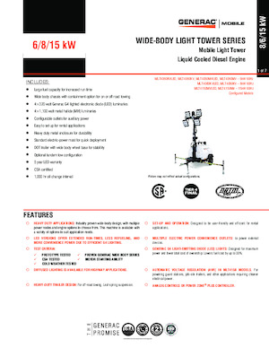 Osvětlovací věže Generac Mobile MLT4060KV