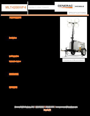 Osvětlovací věže Generac Mobile MLT4200 IVF4