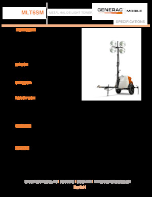 Osvětlovací věže Generac Mobile MLT6 SM