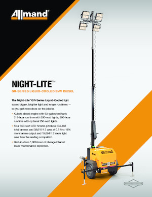 Osvětlovací věže Allmand Night-Lite GR Series Liquid-Cooled 3kW