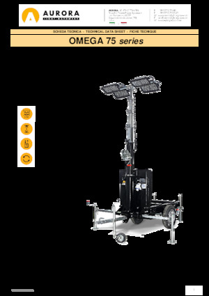 Osvětlovací věže Aurora Omega 75 4x320W