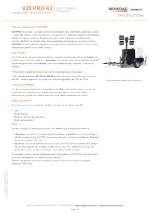 Osvětlovací věže Generac Mobile V 20 Pro
