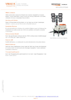 Osvětlovací věže Generac Mobile VMAX