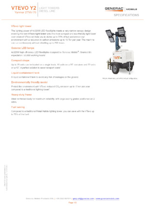 Osvětlovací věže Generac Mobile VTevo Y2