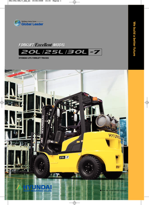 Čelní vysokozdvižné LPG vozíky Hyundai 25 L 7