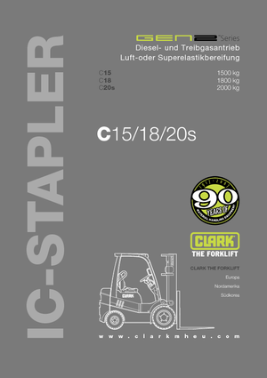 Čelní vysokozdvižné LPG vozíky Clark C20 s L