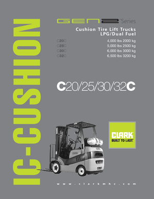 Čelní vysokozdvižné LPG vozíky Clark C20 C