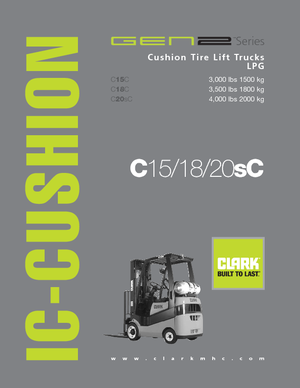 Čelní vysokozdvižné LPG vozíky Clark C20 s C