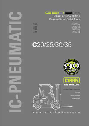 Čelní vysokozdvižné LPG vozíky Clark C30 L