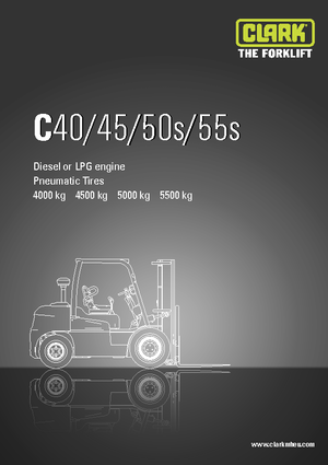 Čelní vysokozdvižné LPG vozíky Clark C55 s L