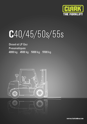 Čelní vysokozdvižné LPG vozíky Clark C55 s L