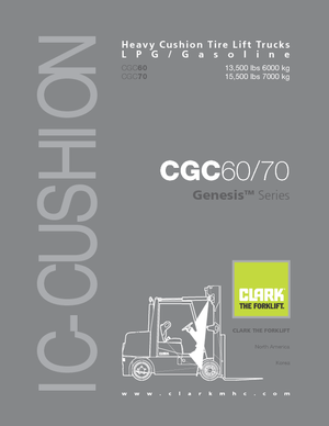 Čelní vysokozdvižné LPG vozíky Clark CGC 60