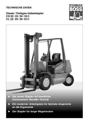 Čelní vysokozdvižné LPG vozíky Steinbock CL 33 C