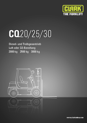 Čelní vysokozdvižné LPG vozíky Clark CQ 30 L