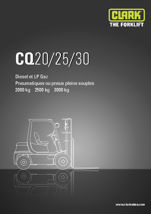 Čelní vysokozdvižné LPG vozíky Clark CQ 30 L