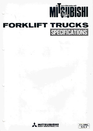 Čelní vysokozdvižné LPG vozíky Mitsubishi FG 20 T