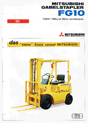 Čelní vysokozdvižné LPG vozíky Mitsubishi FG 10 T