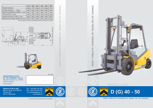 Čelní vysokozdvižné LPG vozíky Desta G 50
