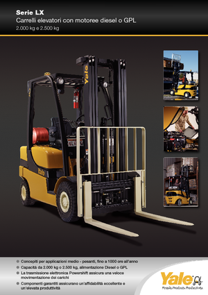 Čelní vysokozdvižné LPG vozíky Yale GLP 25 LX