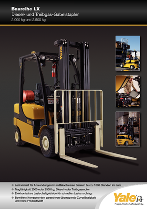 Čelní vysokozdvižné LPG vozíky Yale GLP 25 LX