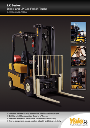 Čelní vysokozdvižné LPG vozíky Yale GLP 25 LX