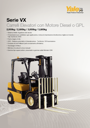 Čelní vysokozdvižné LPG vozíky Yale GLP 25VX Productivity