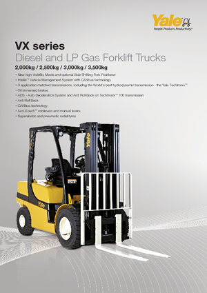 Čelní vysokozdvižné LPG vozíky Yale GLP 25VX Productivity