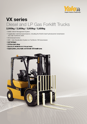 Čelní vysokozdvižné LPG vozíky Yale GLP 35VX Base