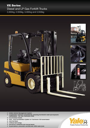 Čelní vysokozdvižné LPG vozíky Yale GLP 35 VX